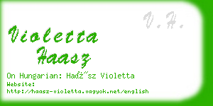 violetta haasz business card